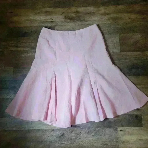 100% Linen Pink Island Company Skirt Size Small - Picture 1 of 7